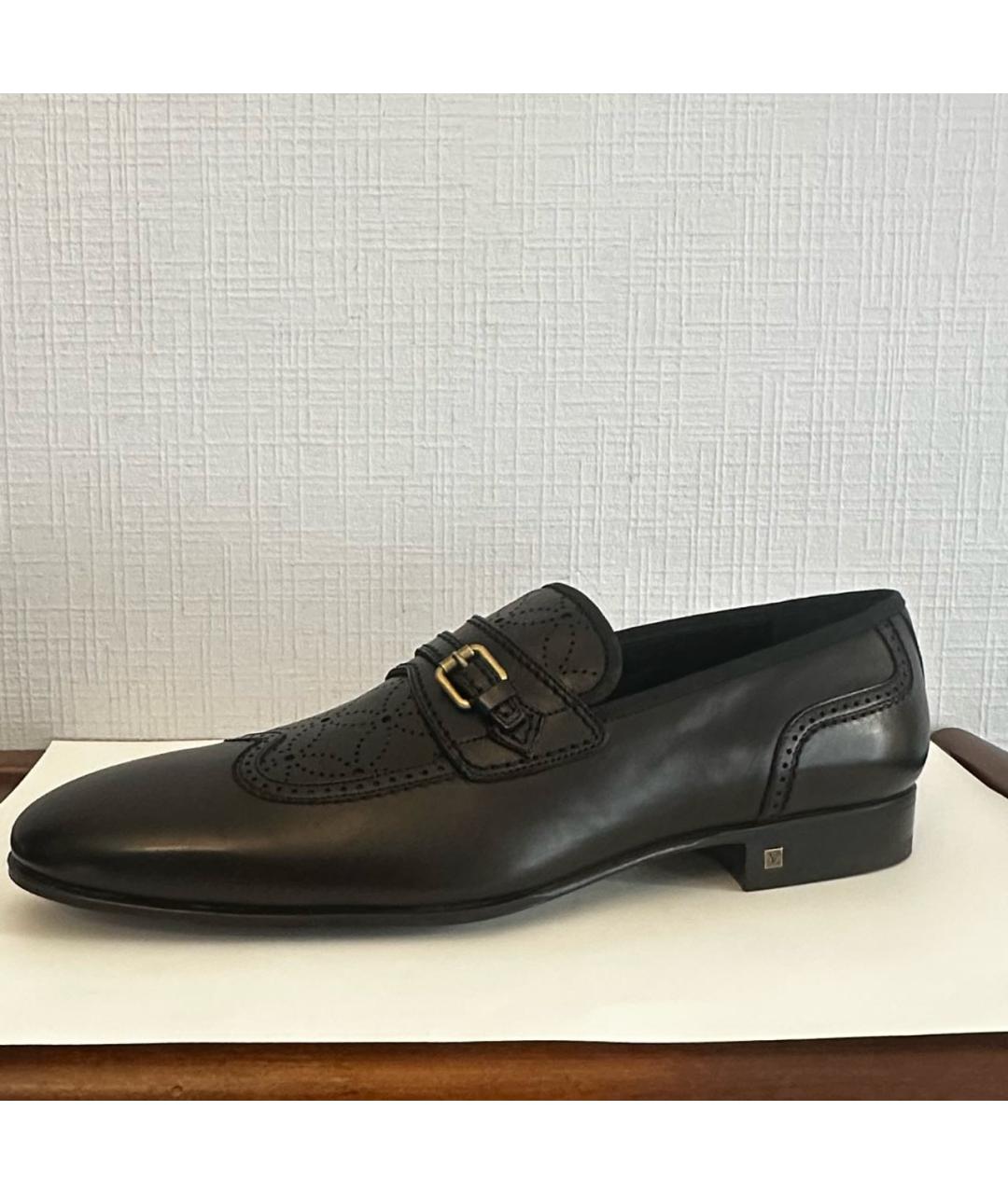 LOUIS VUITTON Черные кожаные туфли, фото 9