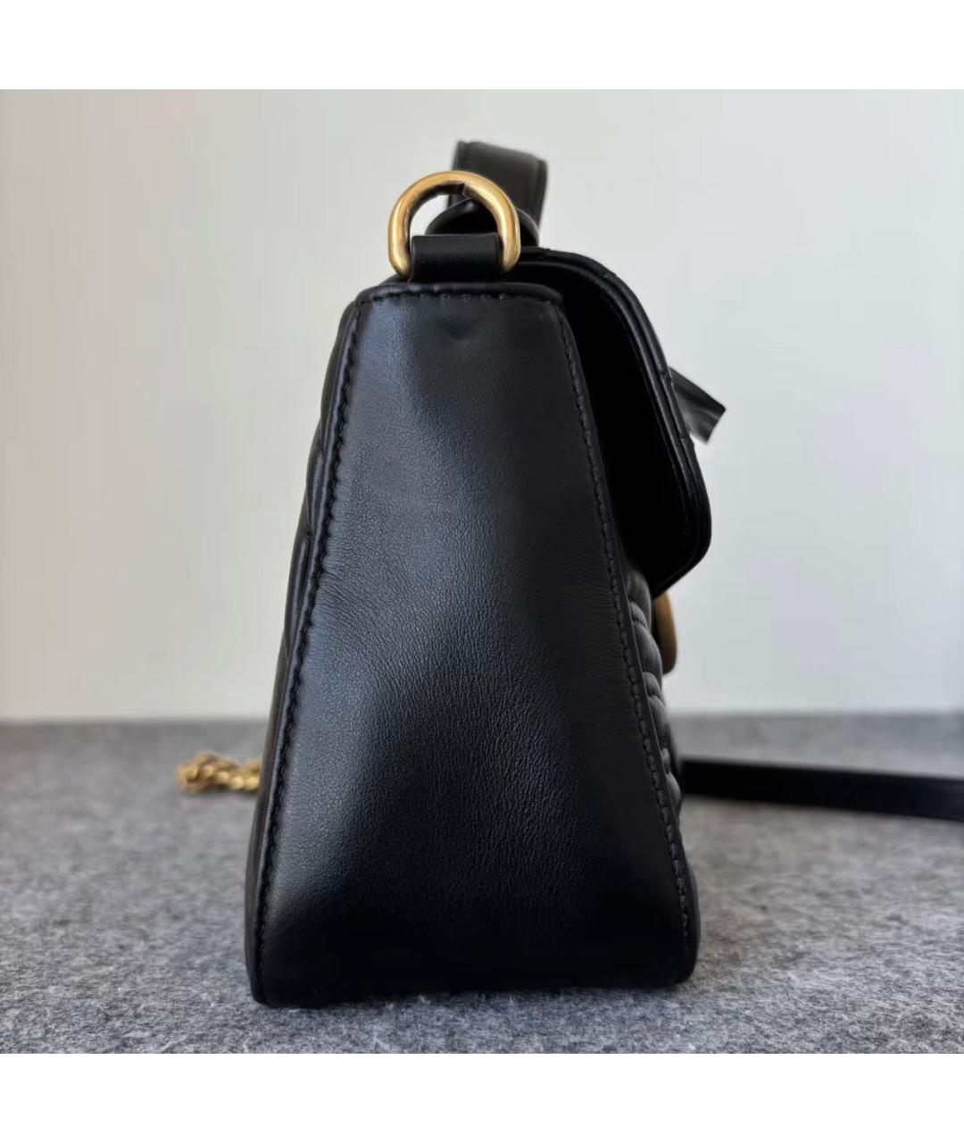 GUCCI Черная кожаная сумка через плечо, фото 3