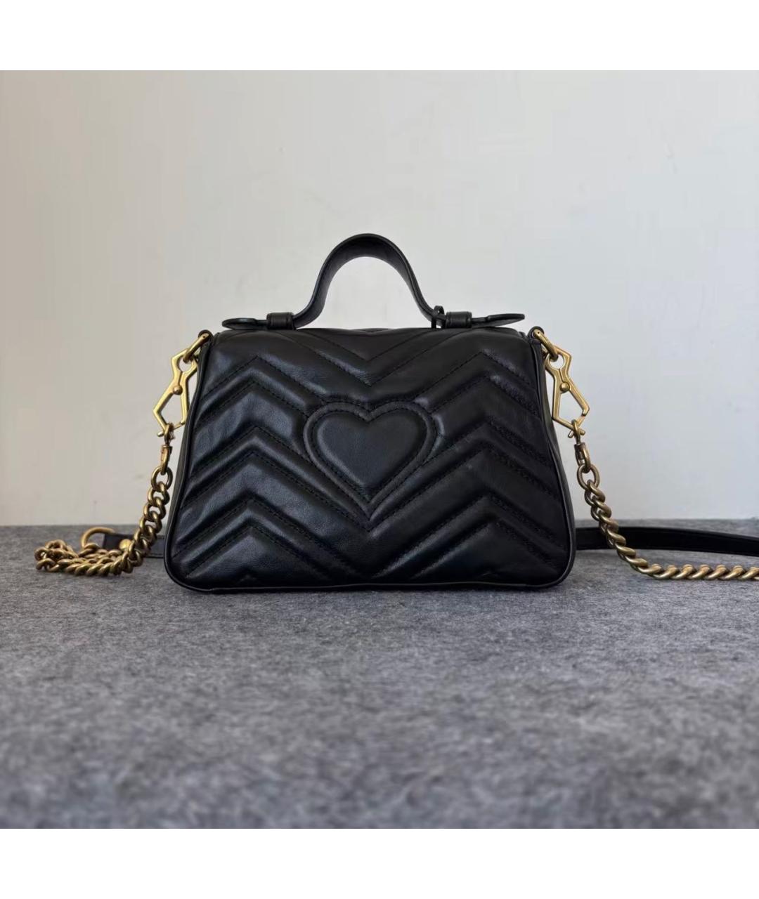 GUCCI Черная кожаная сумка через плечо, фото 2