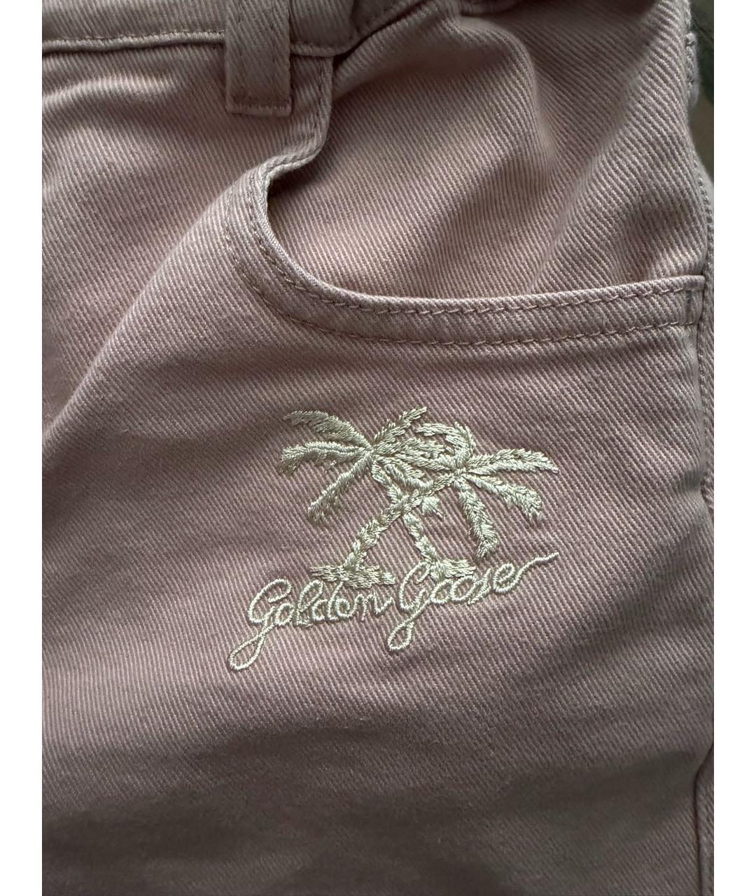 GOLDEN GOOSE Розовые хлопковые брюки и шорты, фото 4