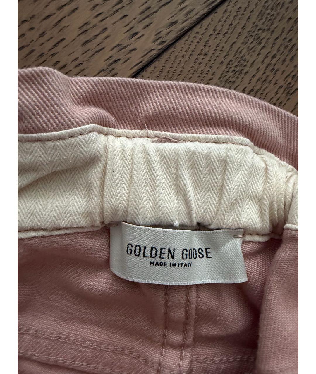 GOLDEN GOOSE Розовые хлопковые брюки и шорты, фото 3