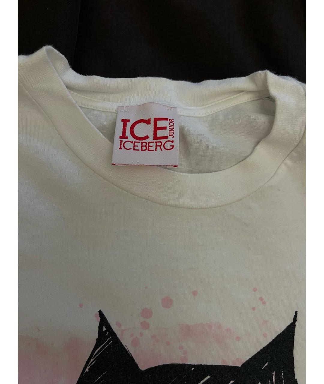 ICEBERG Белый хлопковый детская футболка / топ, фото 2