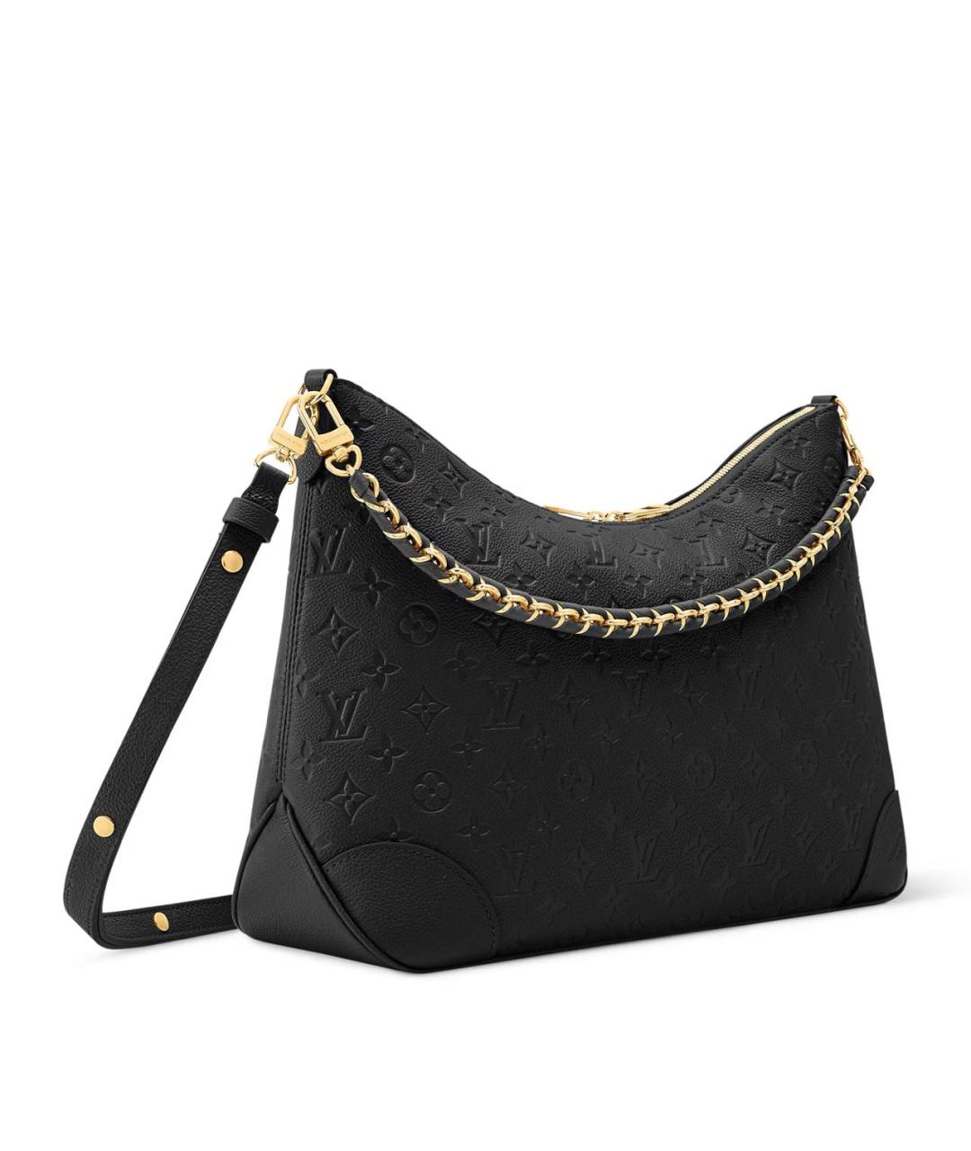 LOUIS VUITTON Черная кожаная сумка через плечо, фото 2