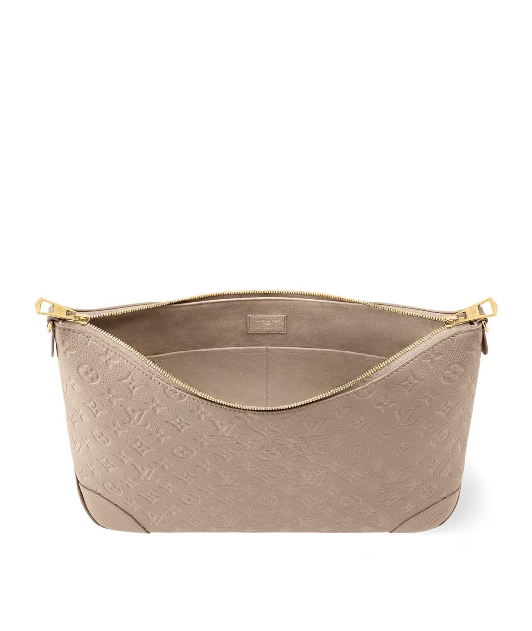 LOUIS VUITTON Бежевая кожаная сумка через плечо, фото 4