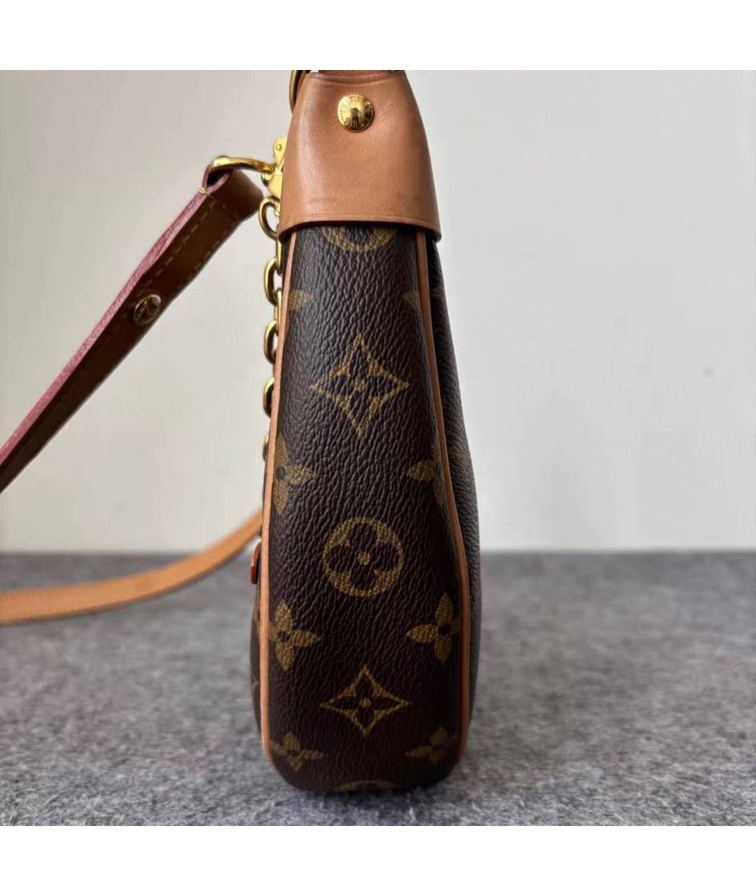 LOUIS VUITTON Коричневая сумка через плечо из канвы, фото 4
