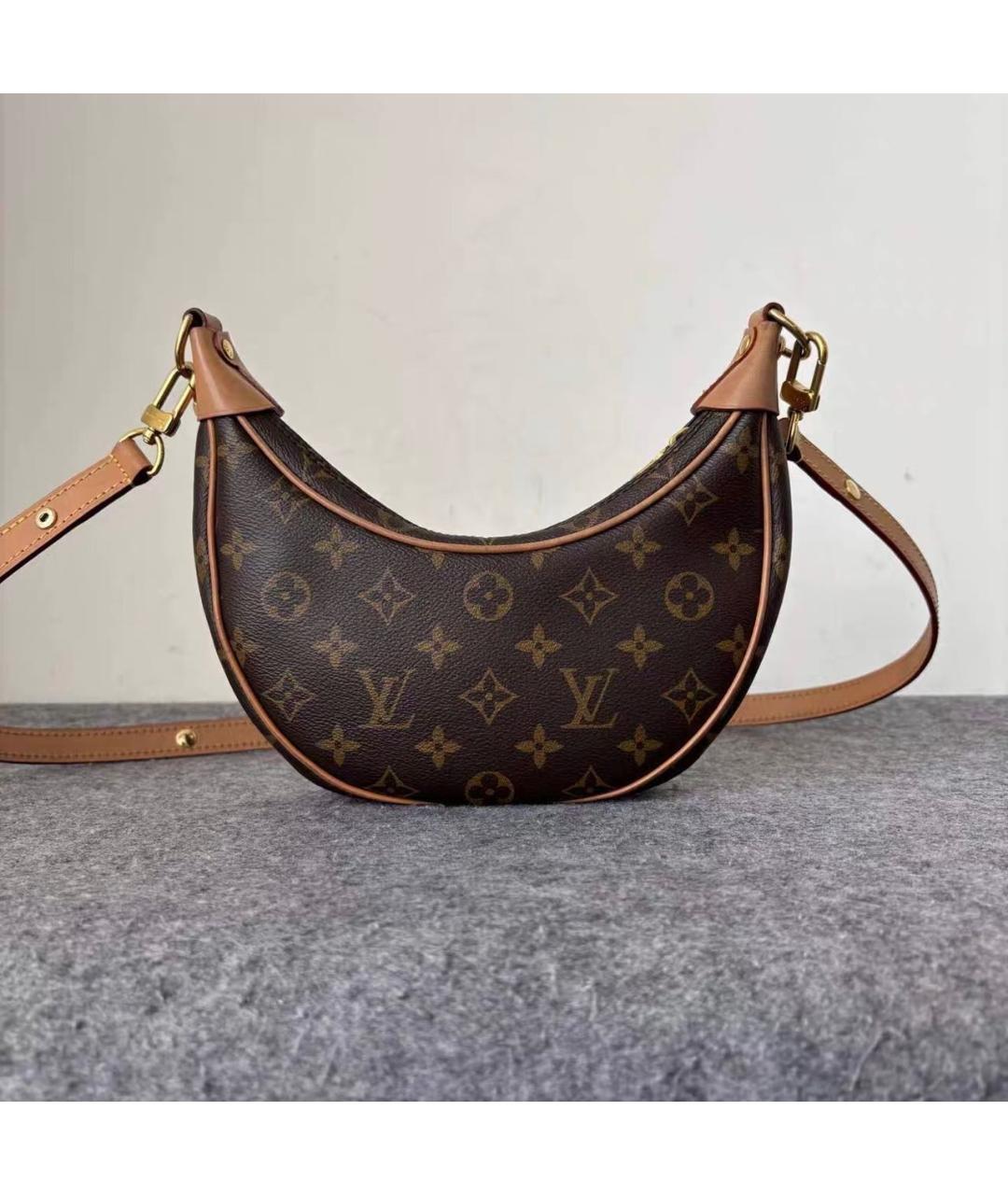 LOUIS VUITTON Коричневая сумка через плечо из канвы, фото 2