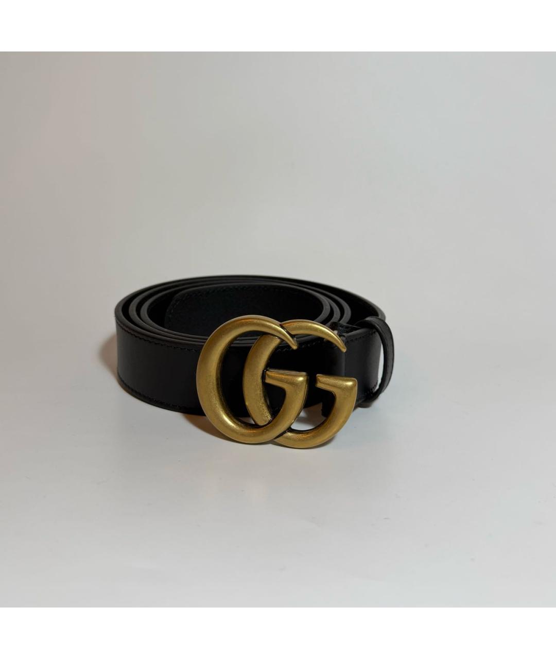 GUCCI Черный кожаный ремень, фото 6