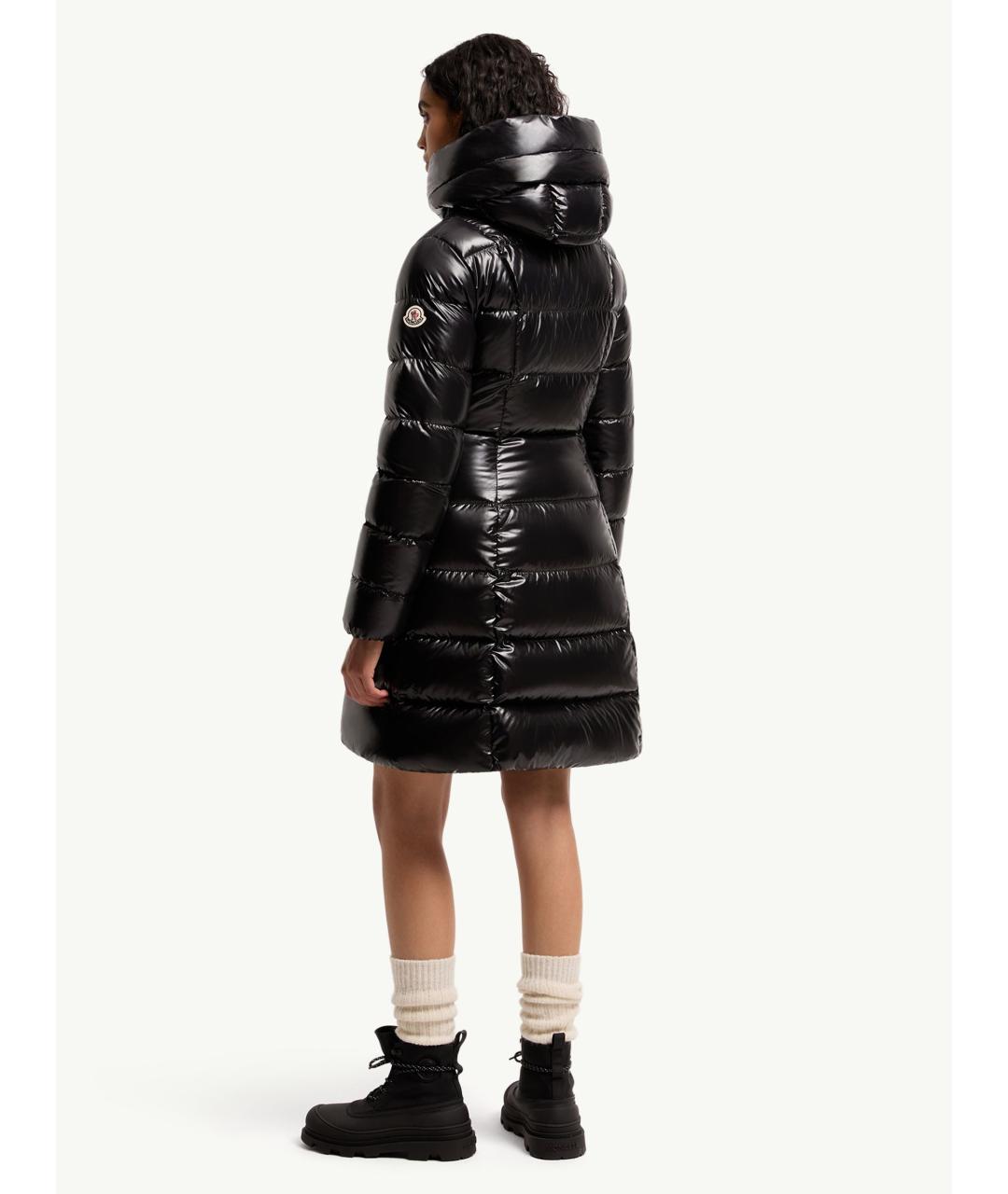MONCLER Черный полиамидовый пуховик, фото 4