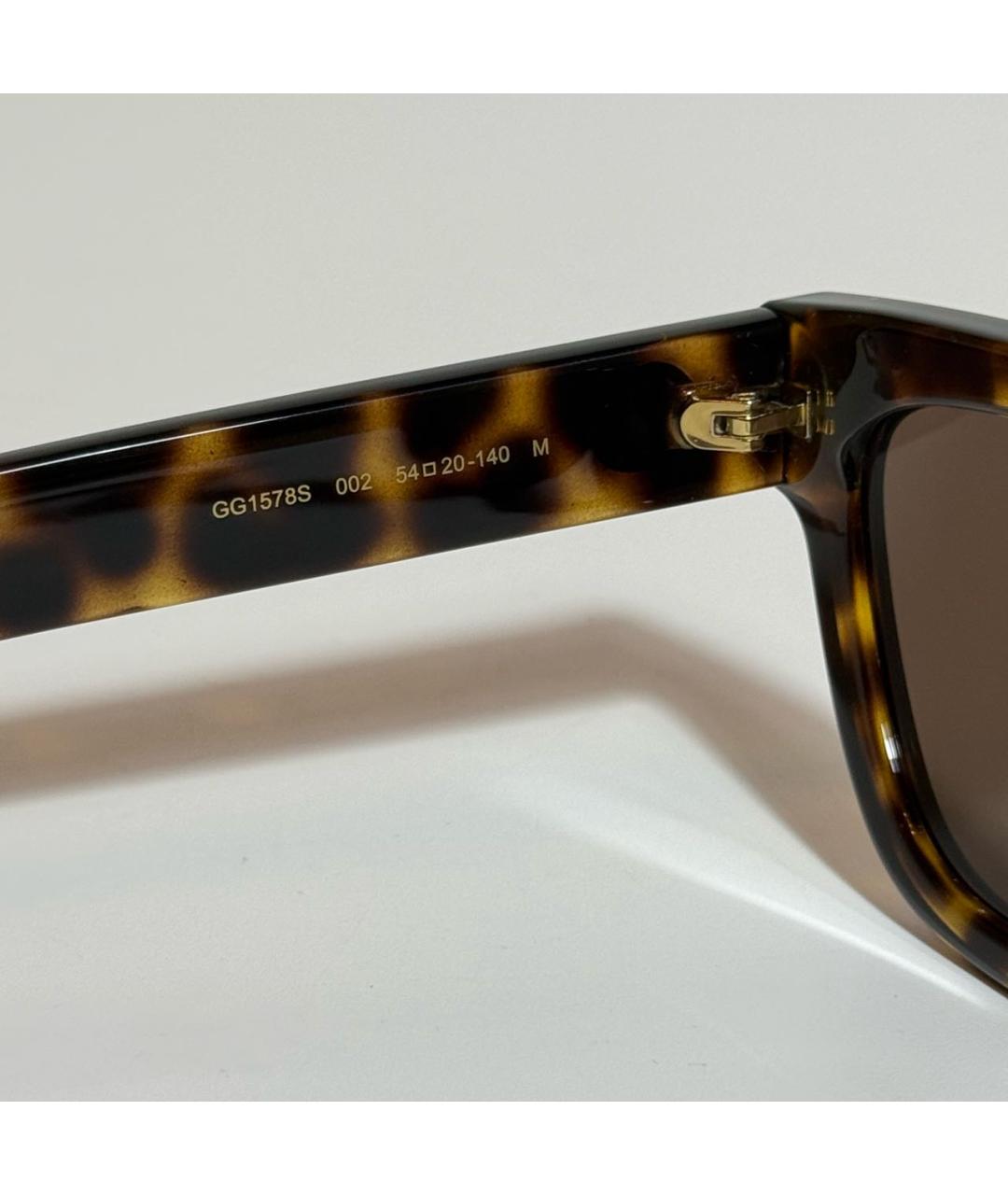 GUCCI Коричневые пластиковые солнцезащитные очки, фото 4