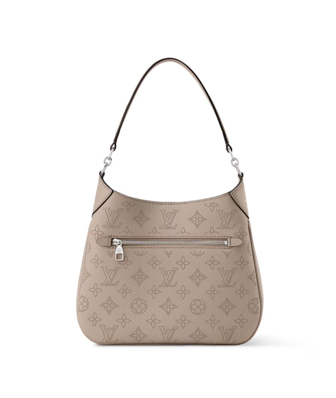 LOUIS VUITTON Бежевая кожаная сумка через плечо, фото 4