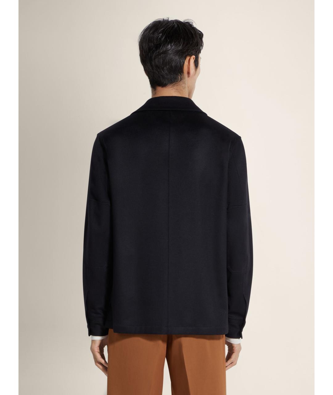 ZEGNA Синяя кашемировая кэжуал рубашка, фото 5