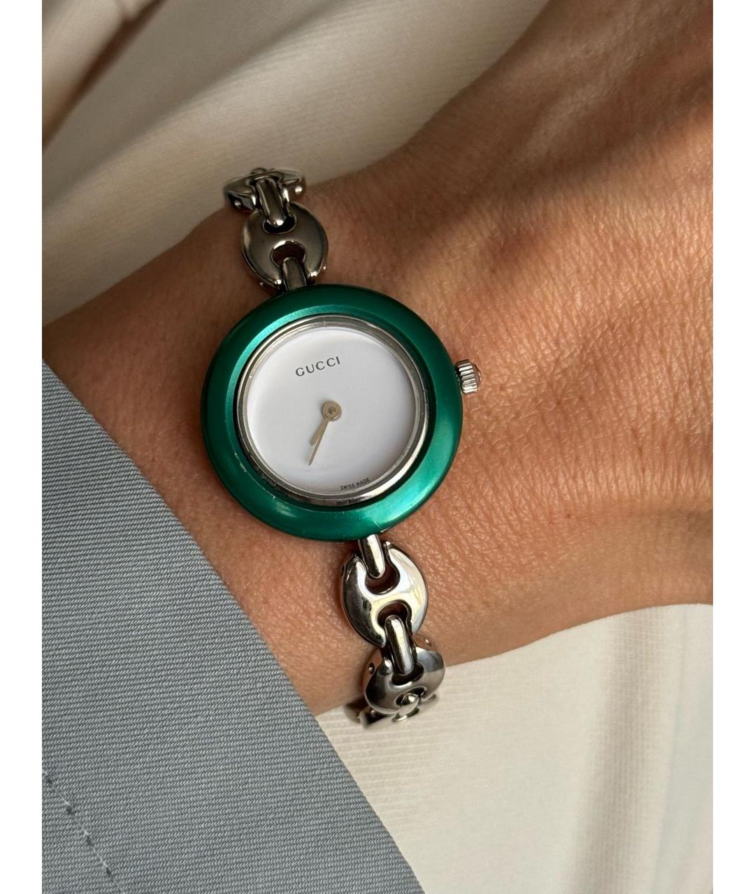 GUCCI Серебряные стальные часы, фото 5