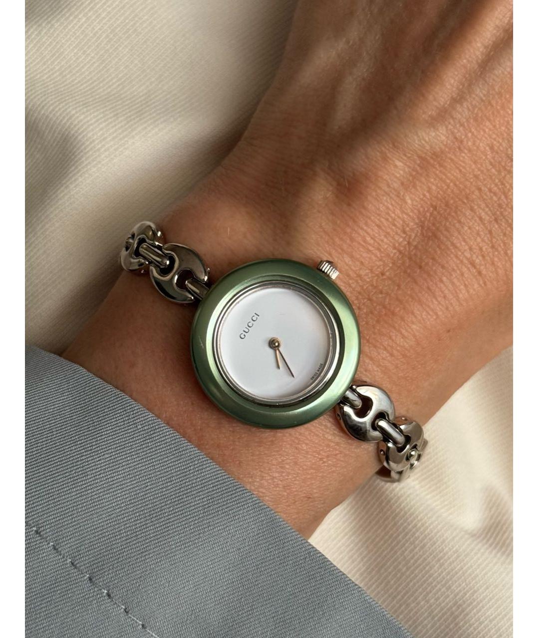 GUCCI Серебряные стальные часы, фото 7
