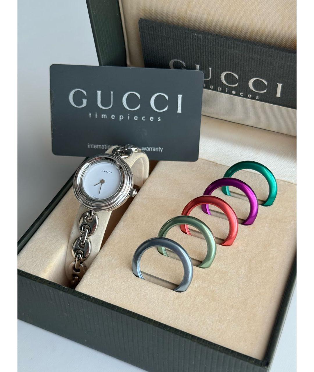 GUCCI Серебряные стальные часы, фото 2