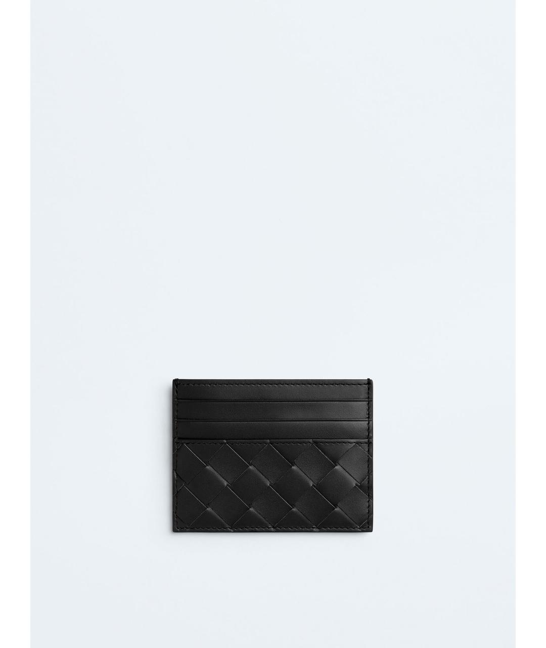BOTTEGA VENETA Черный кожаный кардхолдер, фото 3