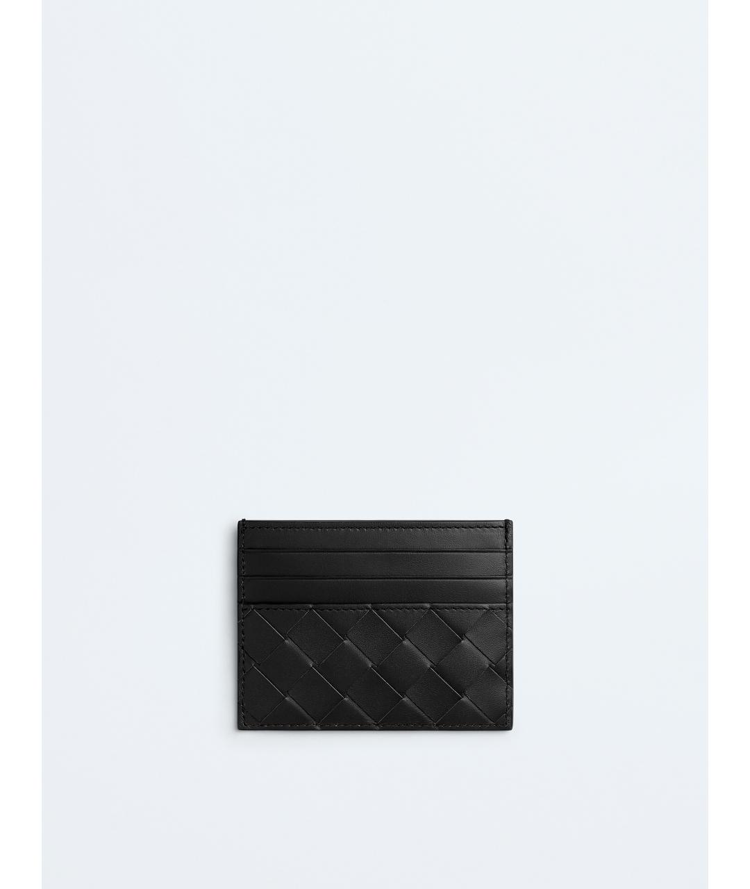 BOTTEGA VENETA Черный кожаный кардхолдер, фото 2