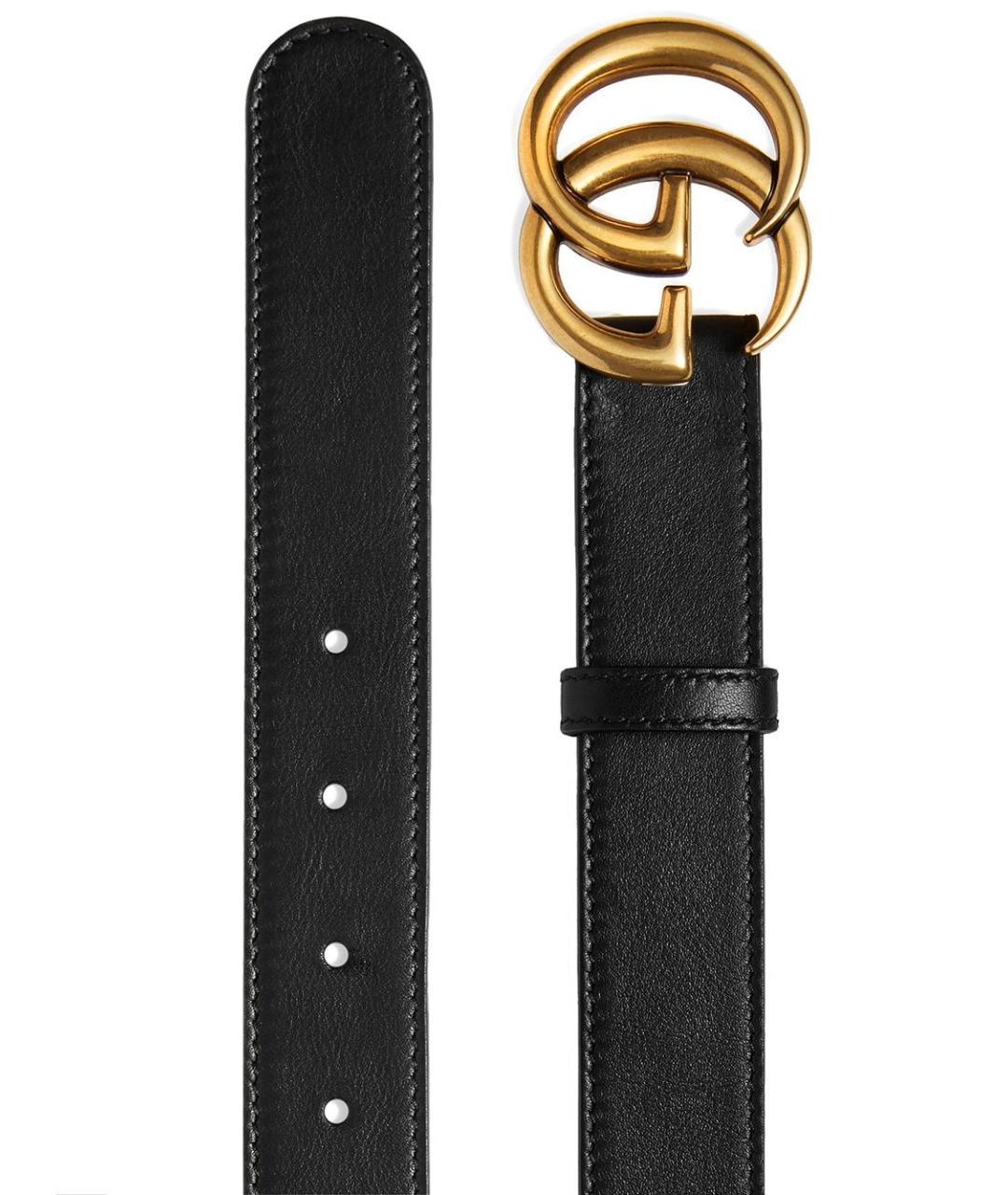 GUCCI Черный кожаный ремень, фото 2