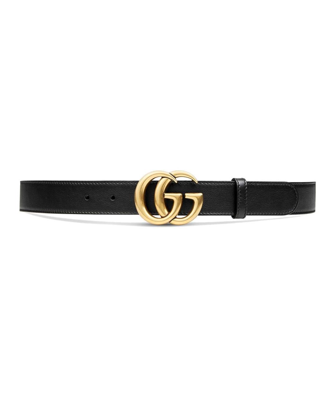 GUCCI Черный кожаный ремень, фото 1