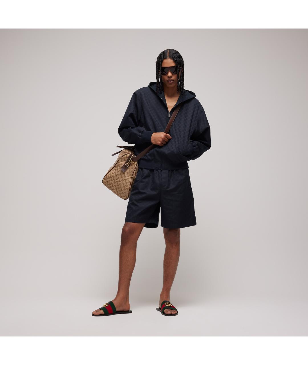 GUCCI Синие хлопковые шорты, фото 2