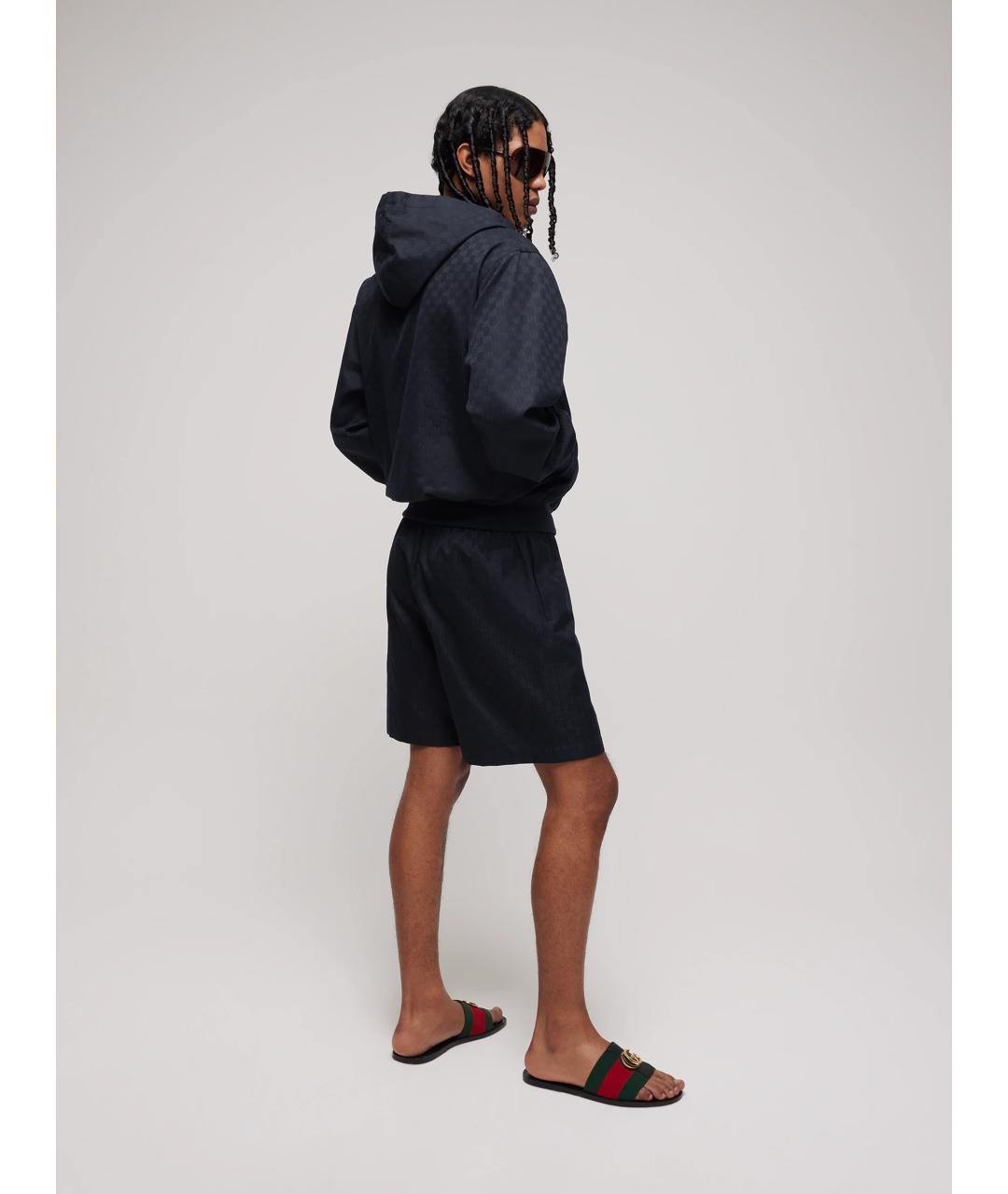 GUCCI Синие хлопковые шорты, фото 3