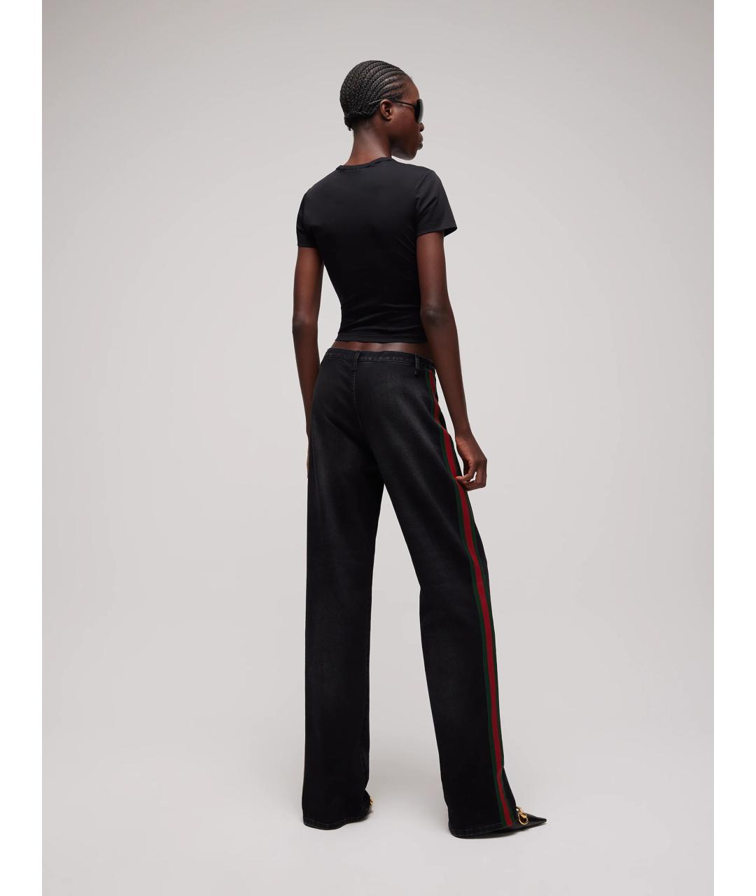 GUCCI Черные хлопковые прямые джинсы, фото 3