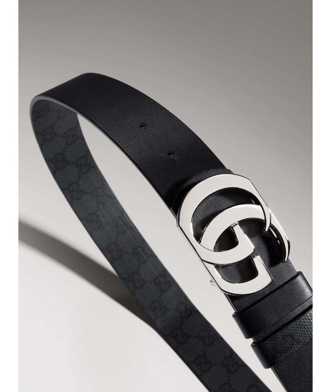 GUCCI Черный кожаный ремень, фото 5
