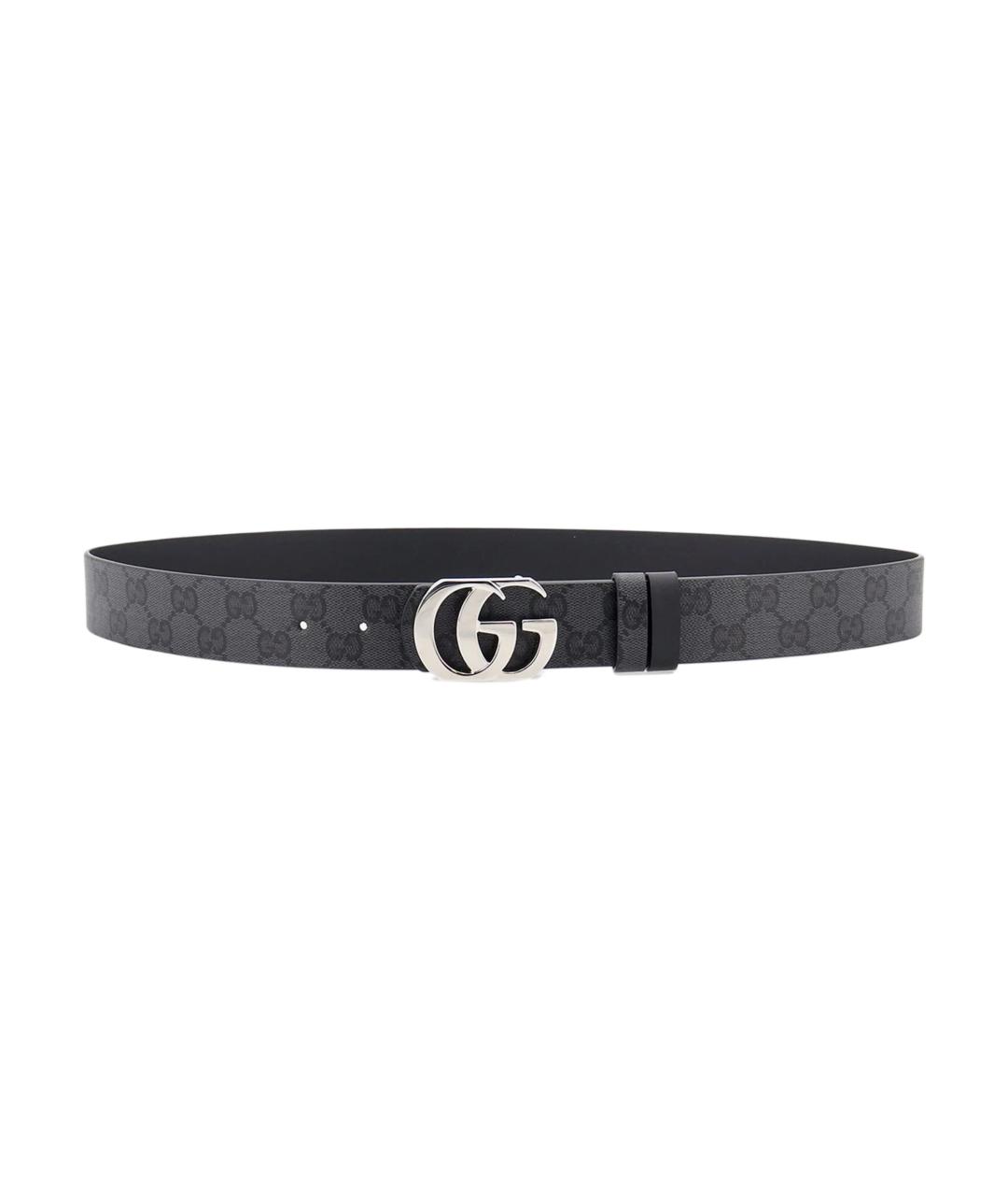 GUCCI Черный кожаный ремень, фото 1
