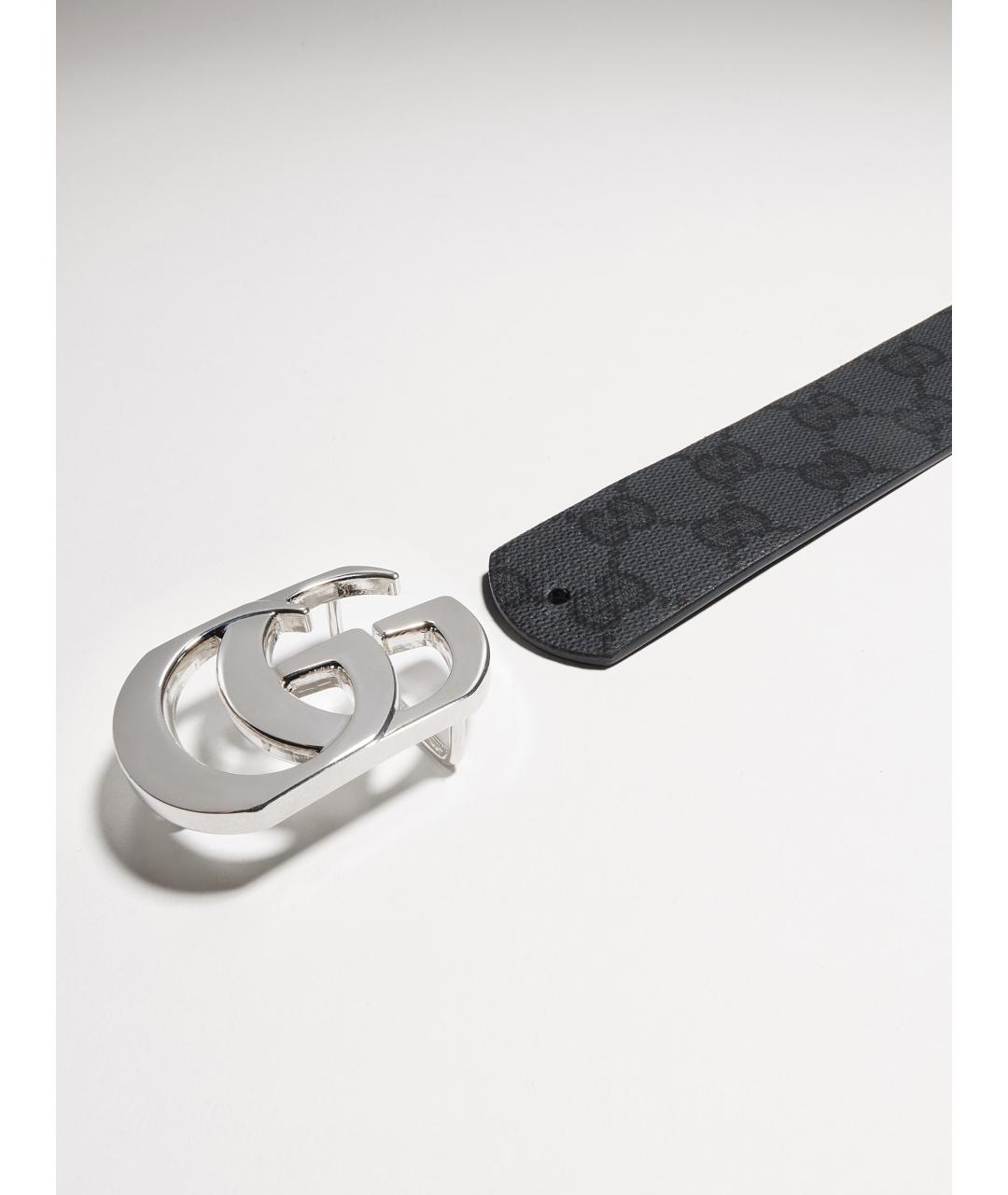 GUCCI Черный кожаный ремень, фото 4