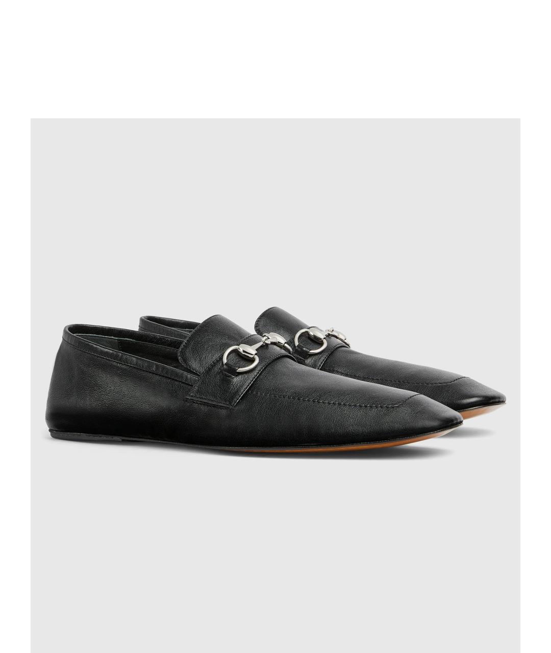 GUCCI Черные кожаные лоферы, фото 2
