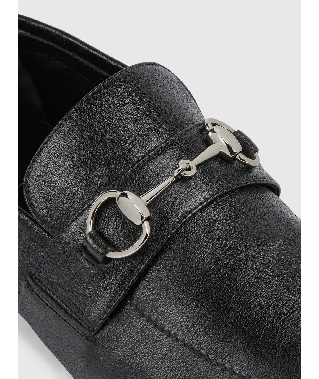 GUCCI Черные кожаные лоферы, фото 5