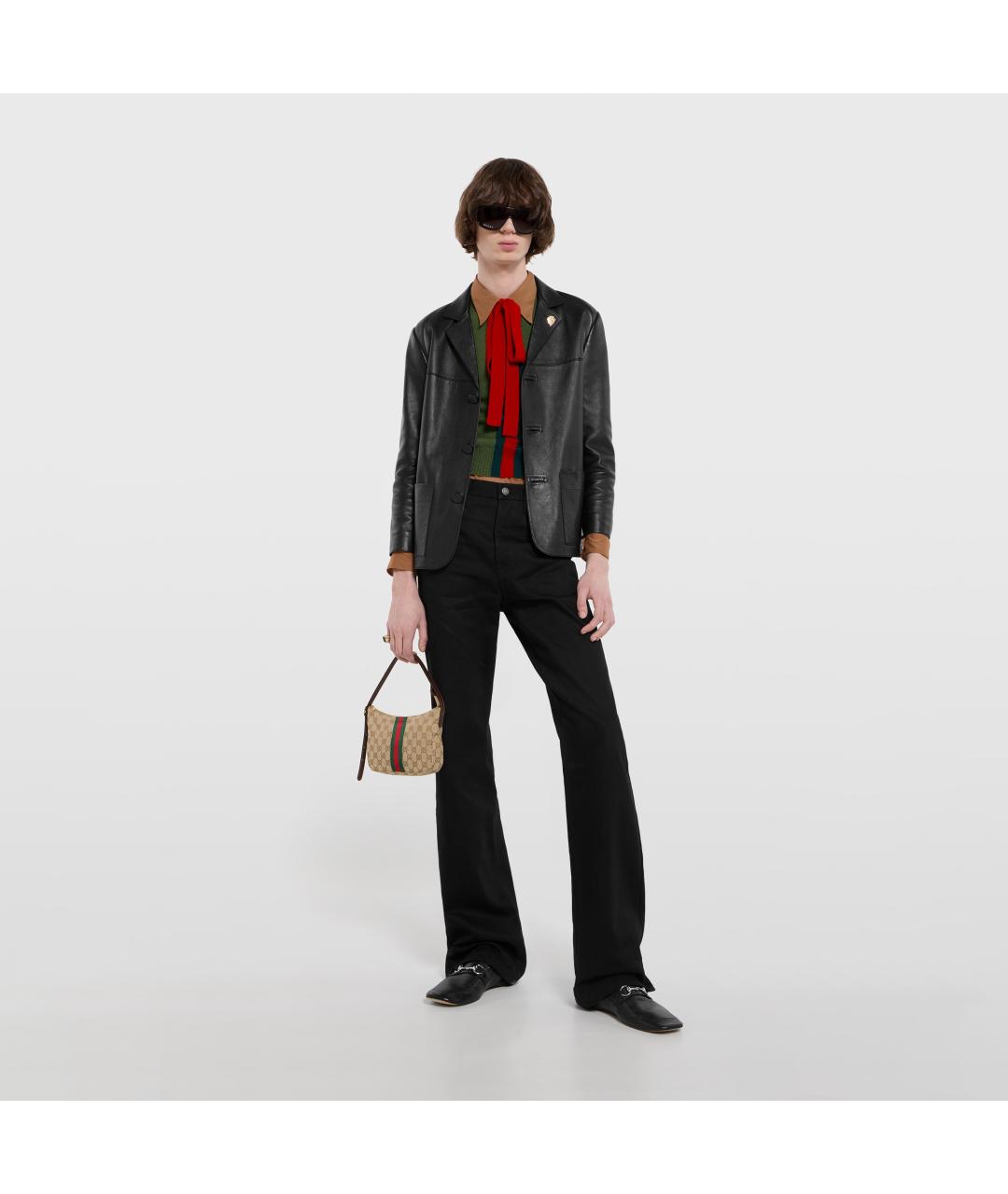 GUCCI Черные кожаные лоферы, фото 3