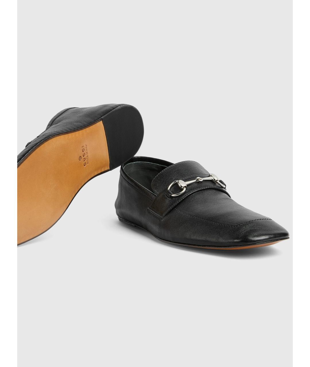 GUCCI Черные кожаные лоферы, фото 8
