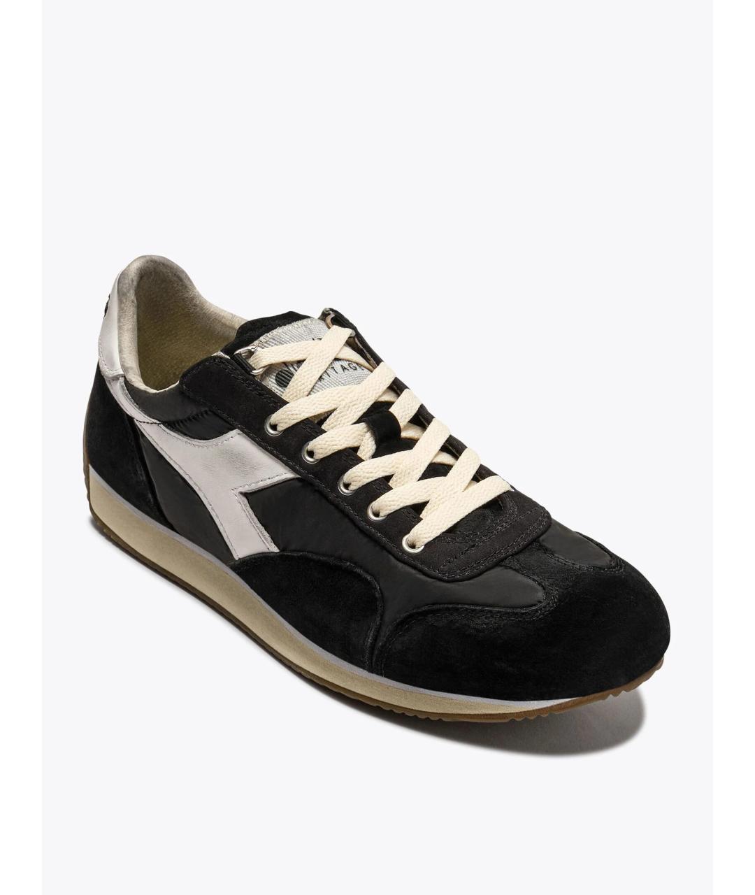 DIADORA HERITAGE Черные замшевые низкие кроссовки / кеды, фото 2
