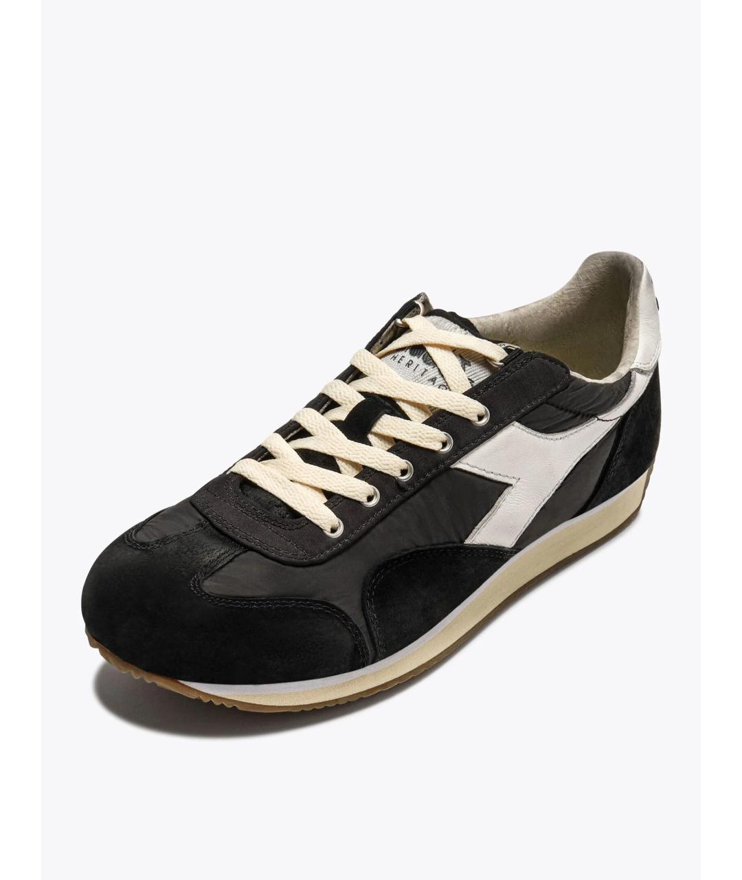 DIADORA HERITAGE Черные замшевые низкие кроссовки / кеды, фото 3