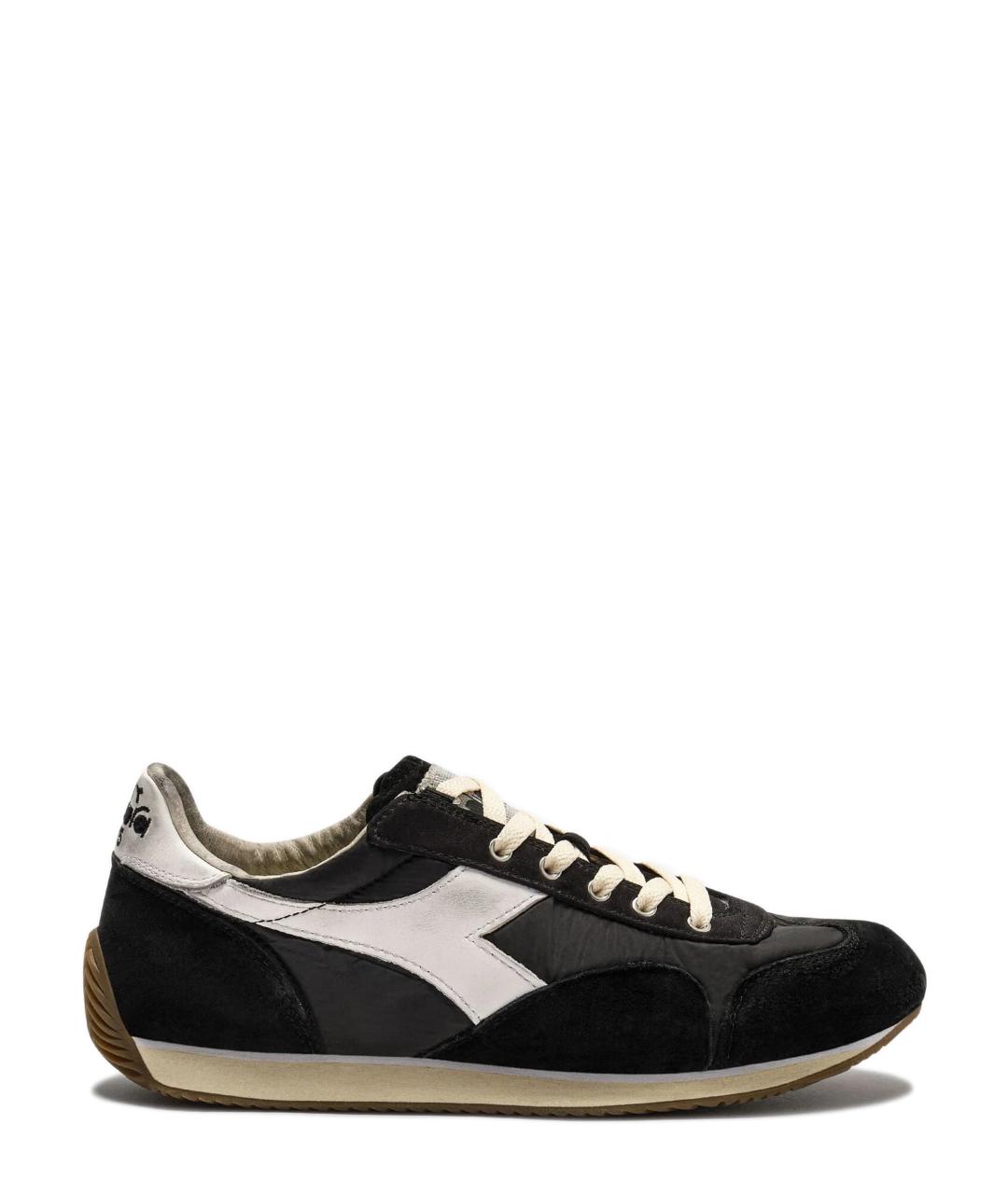 DIADORA HERITAGE Черные замшевые низкие кроссовки / кеды, фото 1