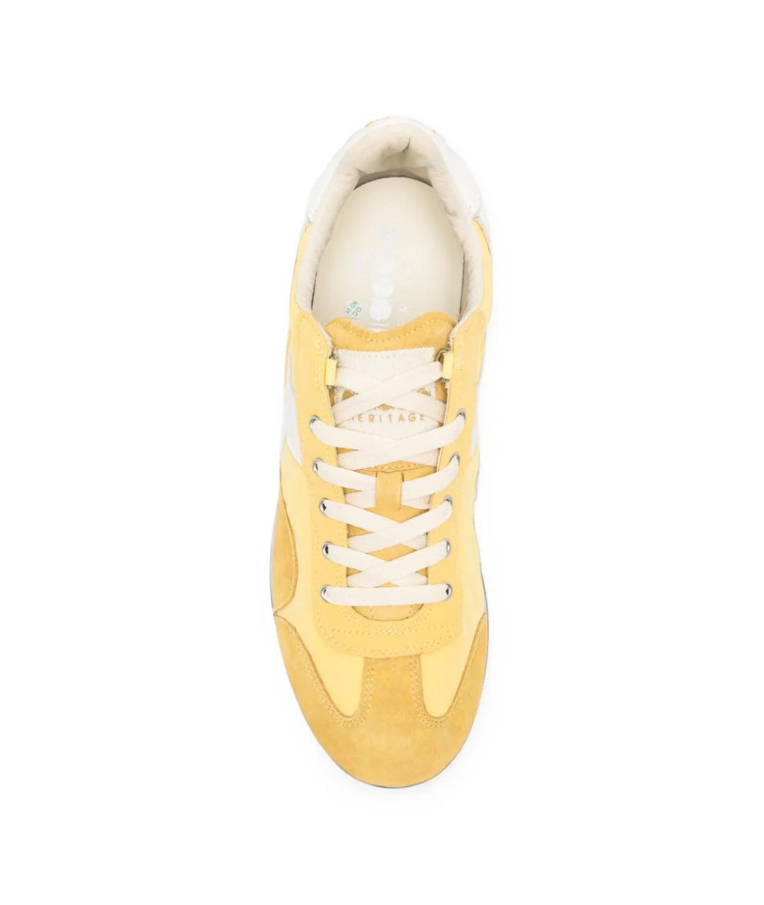 DIADORA HERITAGE Желтые низкие кроссовки / кеды, фото 4