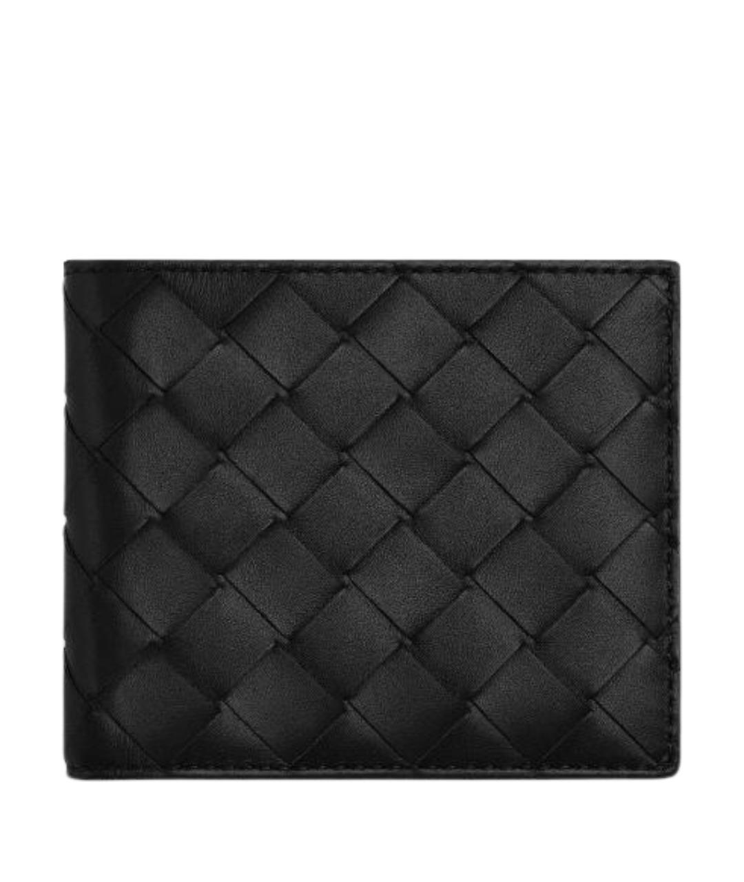 BOTTEGA VENETA Черный кожаный кошелек, фото 1