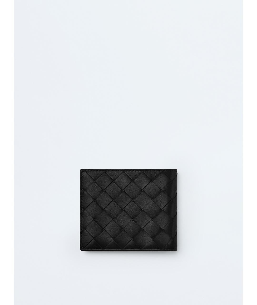 BOTTEGA VENETA Черный кожаный кошелек, фото 3