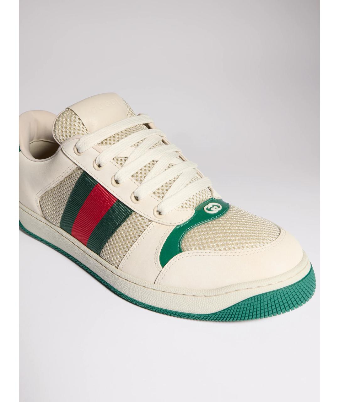 GUCCI Белые низкие кроссовки / кеды, фото 5