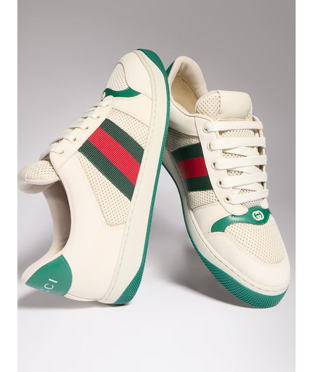 GUCCI Белые низкие кроссовки / кеды, фото 4