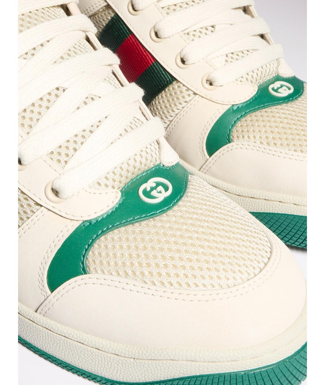 GUCCI Белые низкие кроссовки / кеды, фото 6