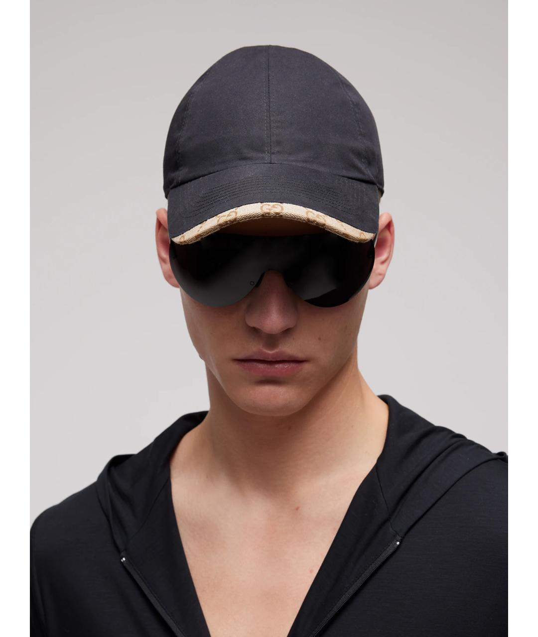 GUCCI Черная хлопковая кепка/бейсболка, фото 2