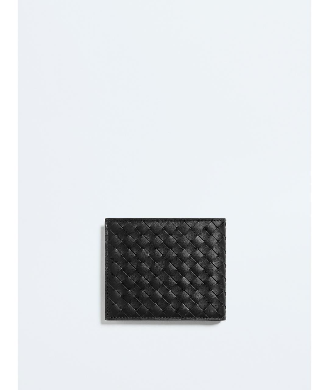 BOTTEGA VENETA Черный кожаный кошелек, фото 3