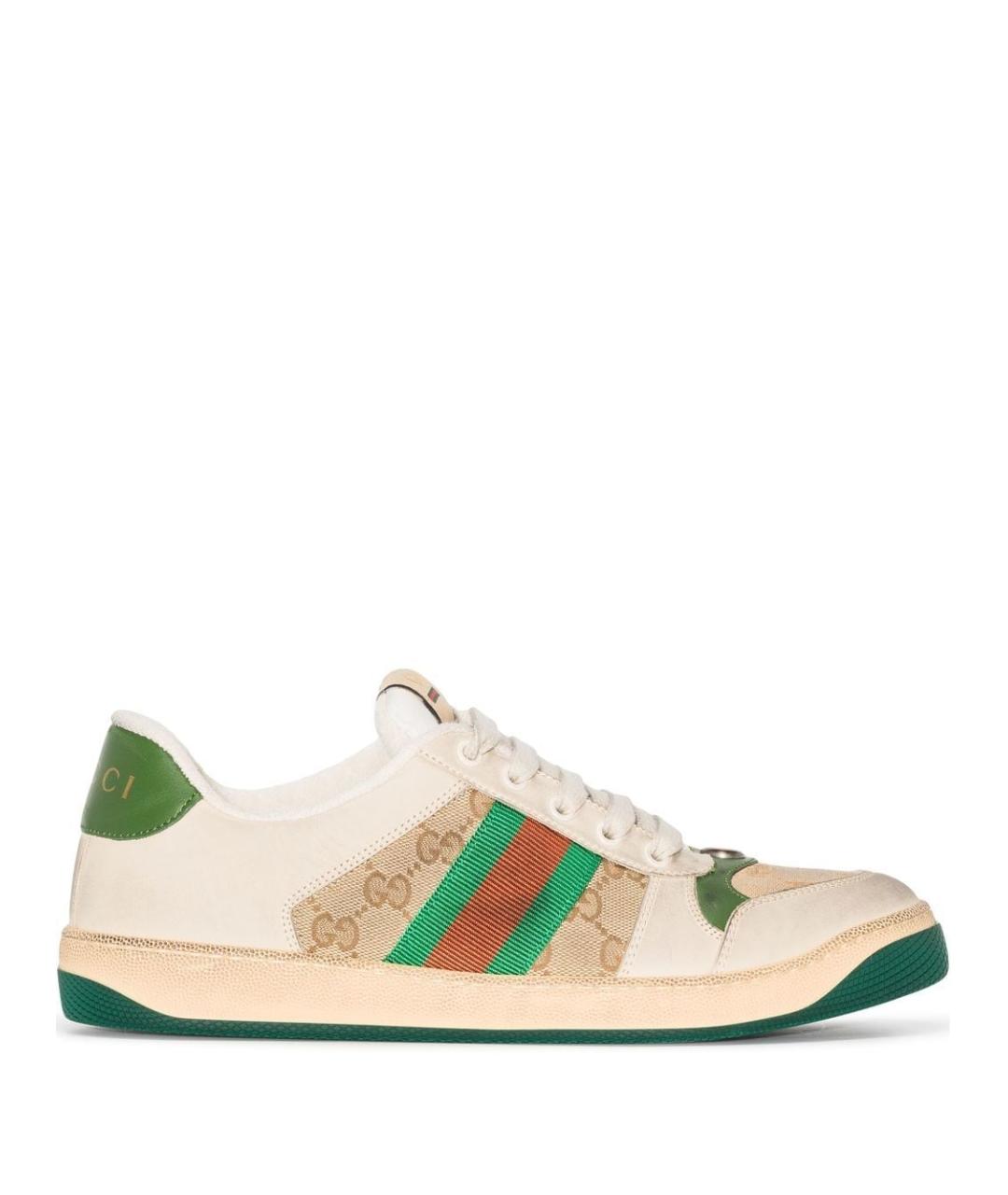 GUCCI Бежевые кеды, фото 1