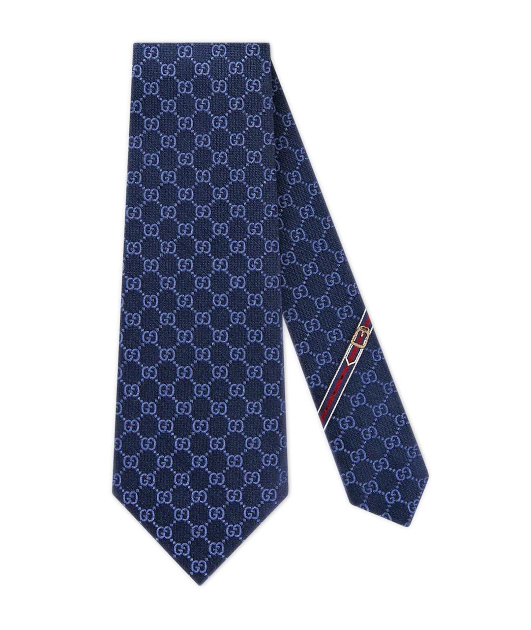 GUCCI Синий шелковый галстук, фото 1