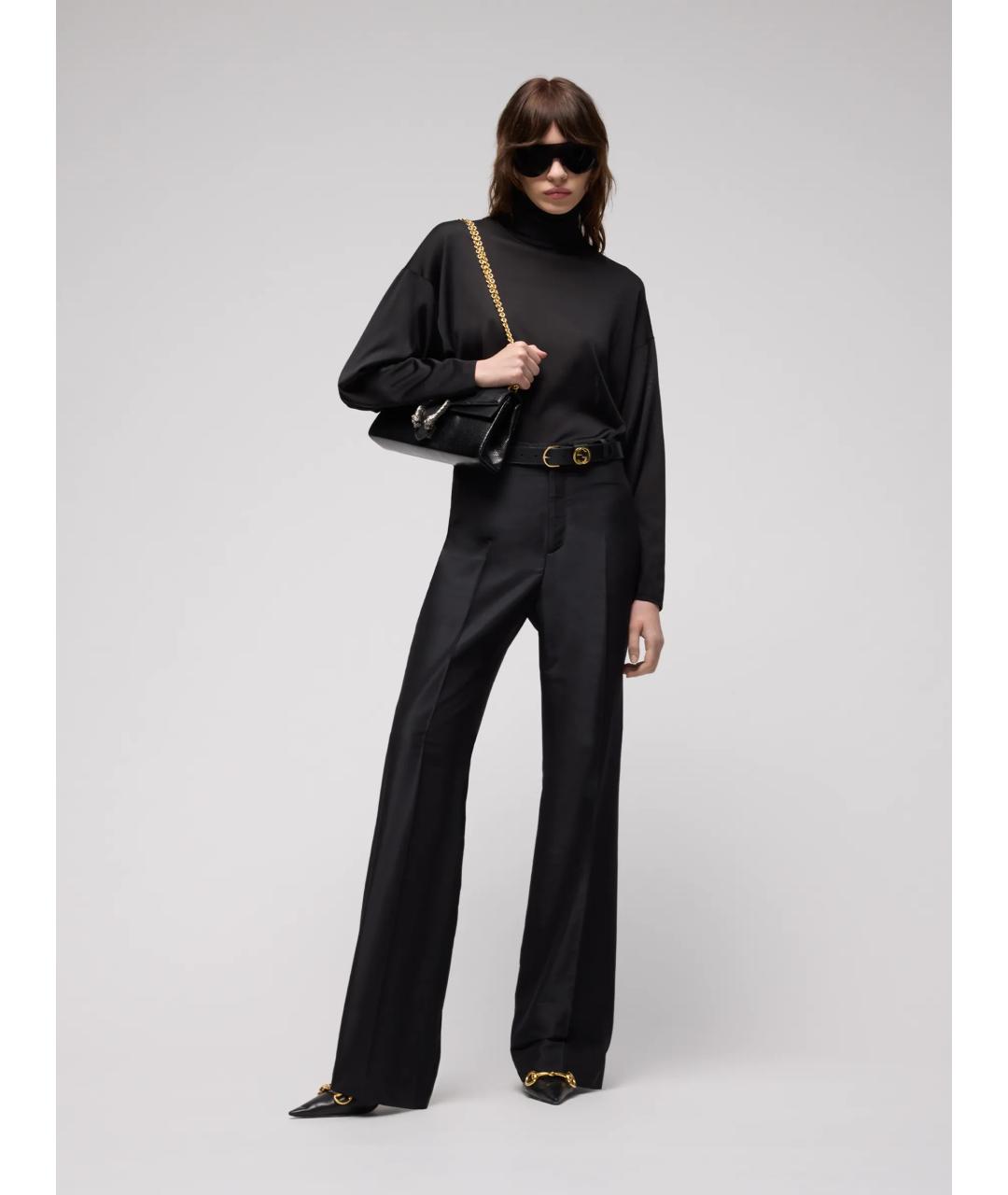 GUCCI Черный кожаный ремень, фото 3