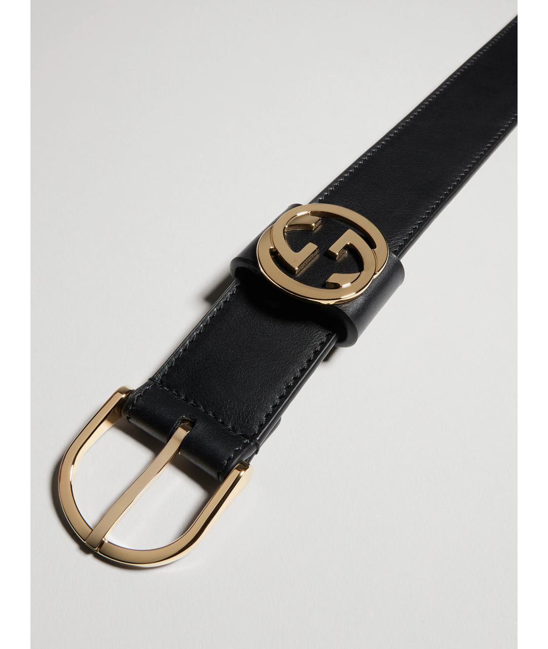GUCCI Черный кожаный ремень, фото 5