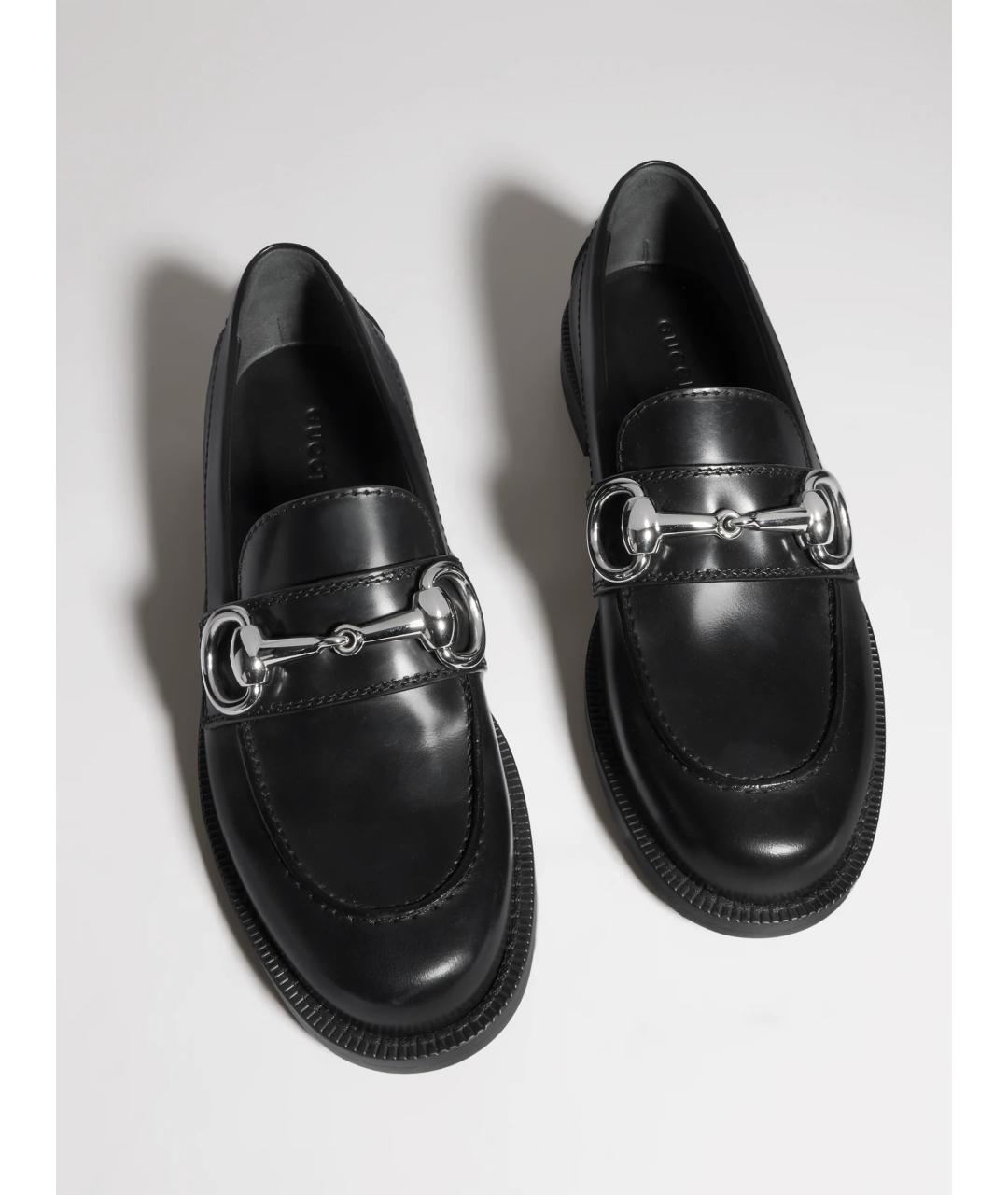 GUCCI Черные кожаные лоферы, фото 7