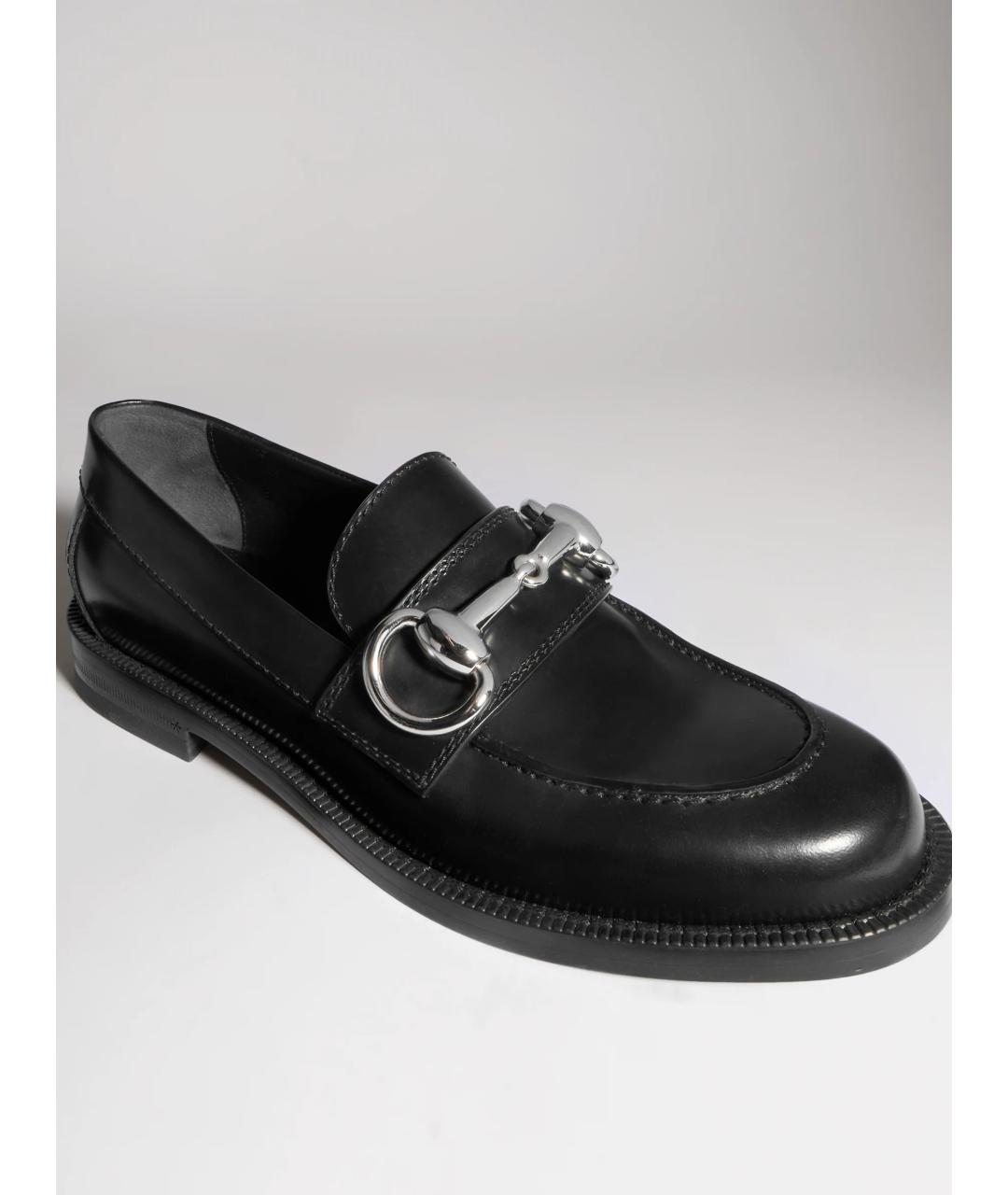GUCCI Черные кожаные лоферы, фото 4