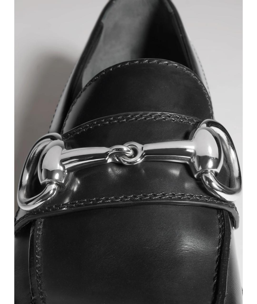 GUCCI Черные кожаные лоферы, фото 5